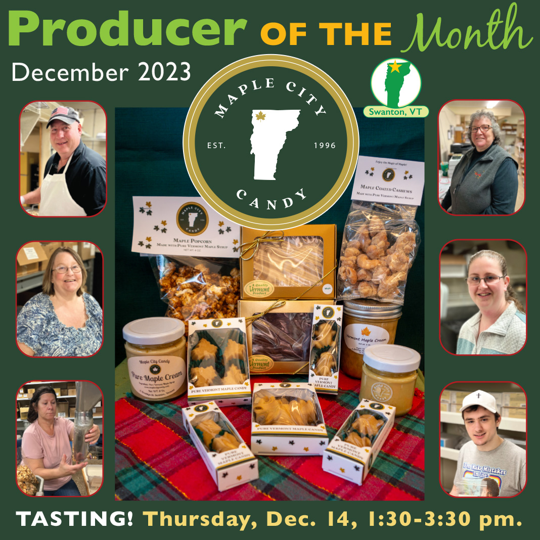 Click to read the current Producer of the Month article on Maple City Candy, as pictured.