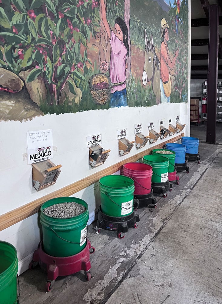 coffee bins mural