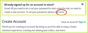 webcart already signed up screenshot outline
